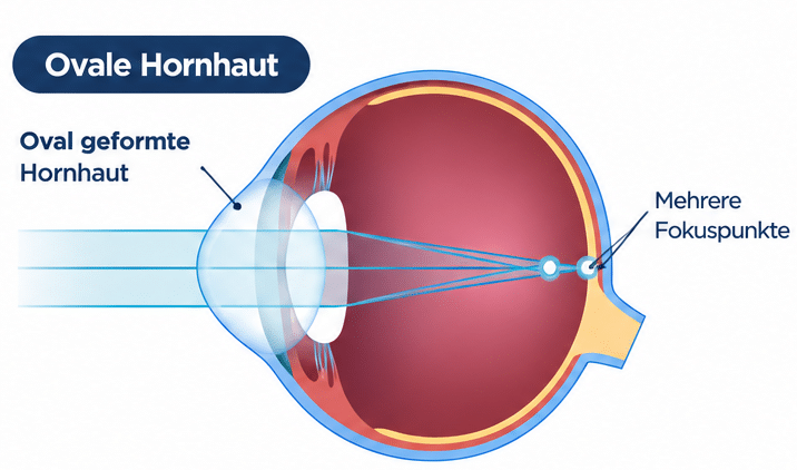 Hornhautverkrümmung 4 Ovale Hornhaut Infografik