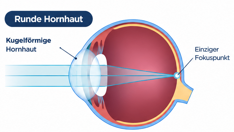 Hornhautverkrümmung 3 Runde Hornhaut Infografik